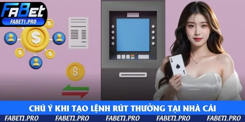 Chú ý khi tạo lệnh rút thưởng tại nhà cái